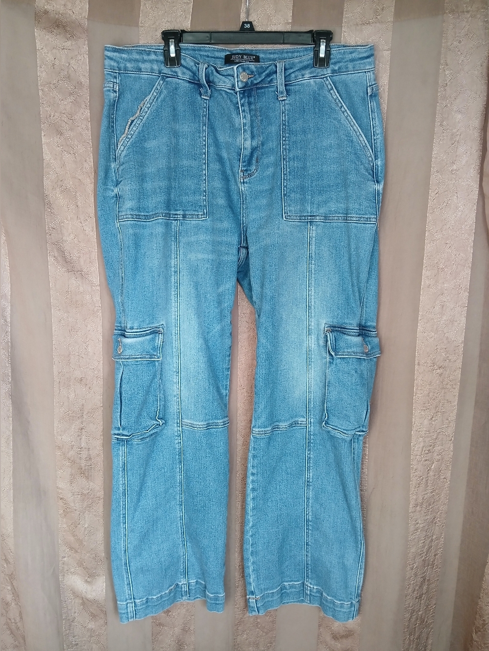 Judy Blue Light Blue Denim Cargo Jeans